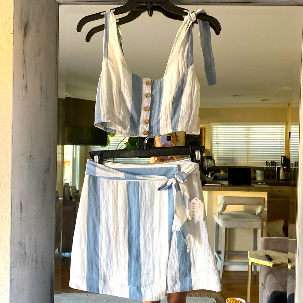 Love Lola Seashore dress set. Cropped top and wrap skirt
